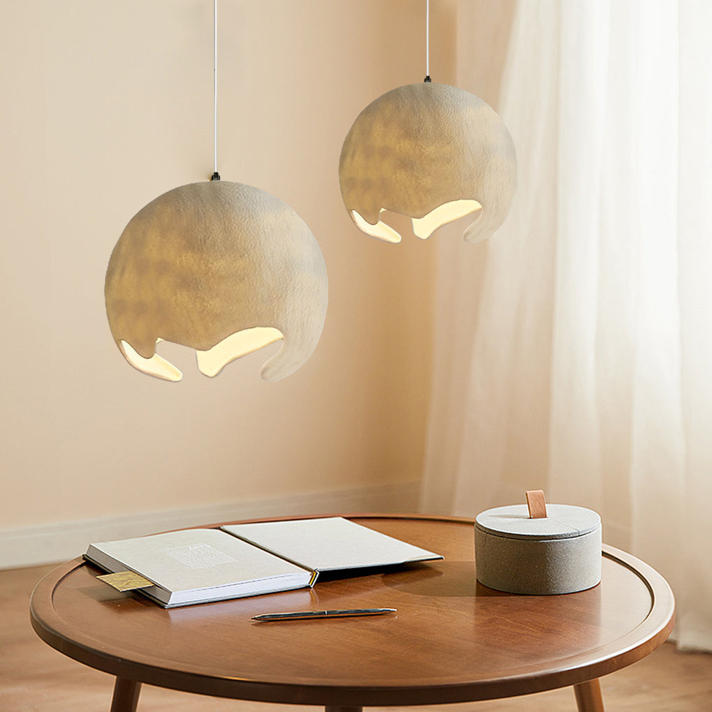 Irregular Ball Creative Ins Creamy White Chandelier