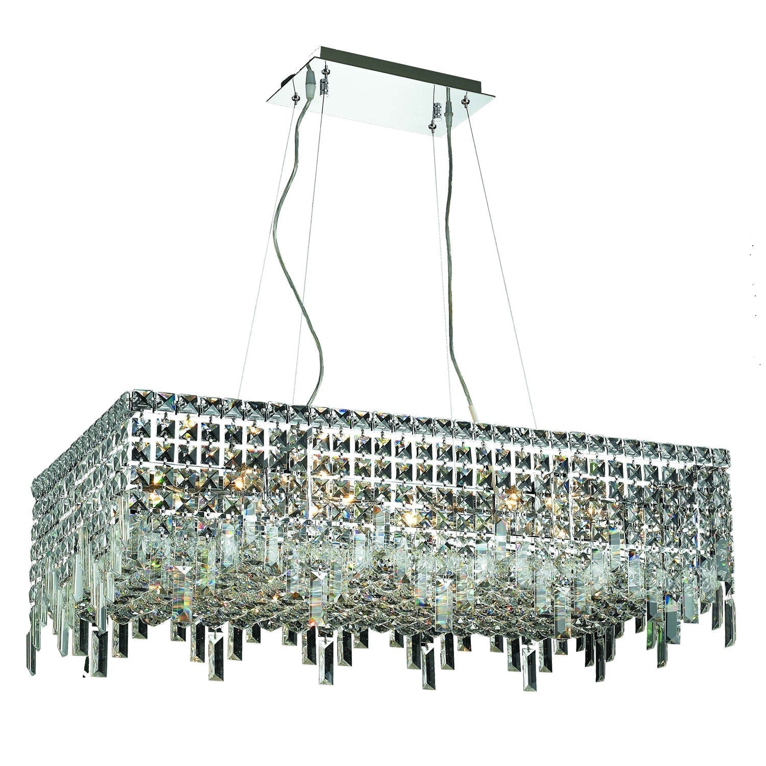 Chrome Sixteen-Light 16-Inch Island Pendant Light