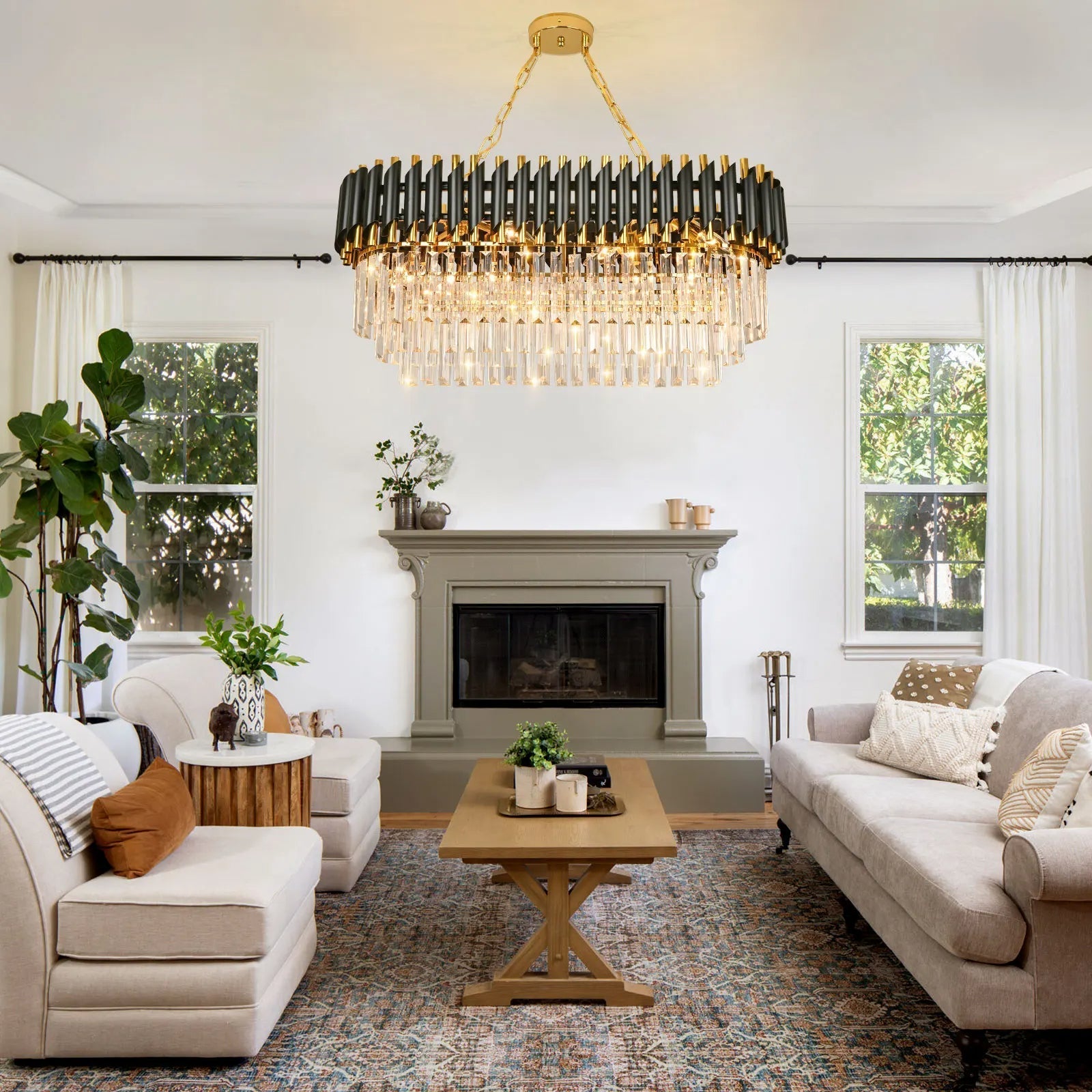 Verano Crystal Dining Room Light Fixture Chandelier