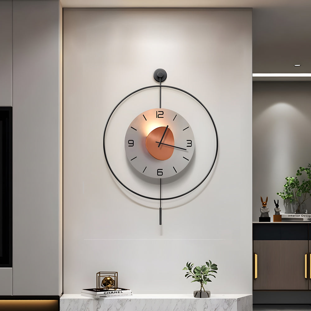 Battery Operated Round LED Hanging Metal Pendant Light