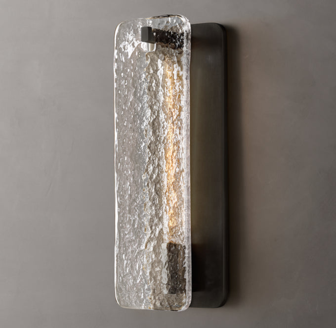 Calamette Glass Wall Light, Bathroom Wall Sconce, detail 11