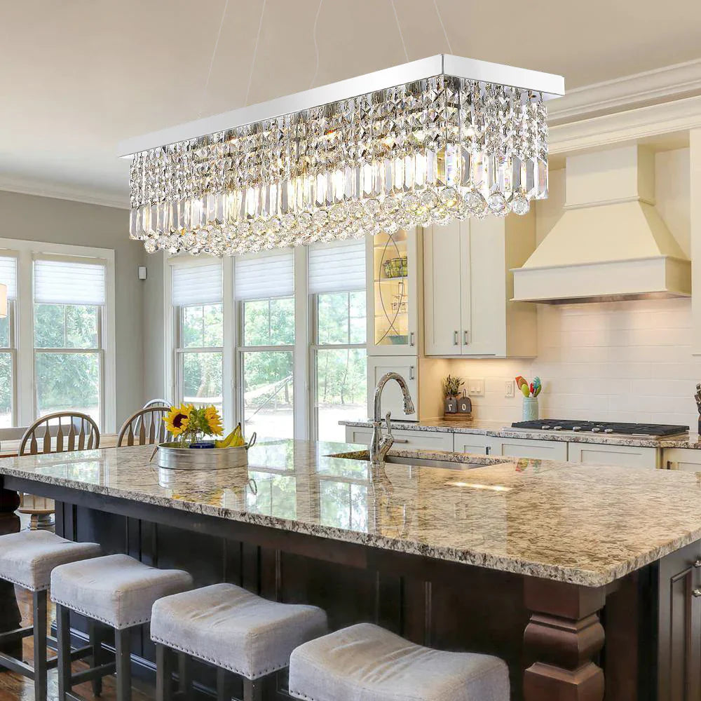Crystal Kitchen Rectangle Chandelier