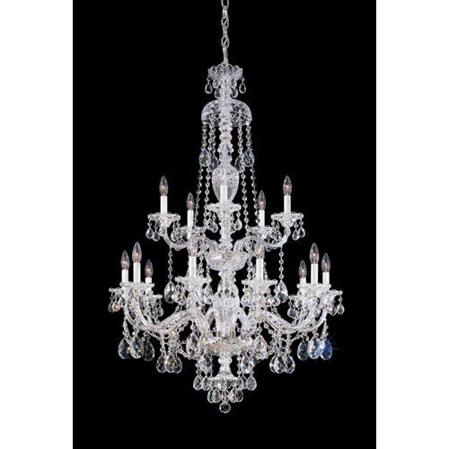 Sterling Silver 15-Light Clear Heritage Chandelier