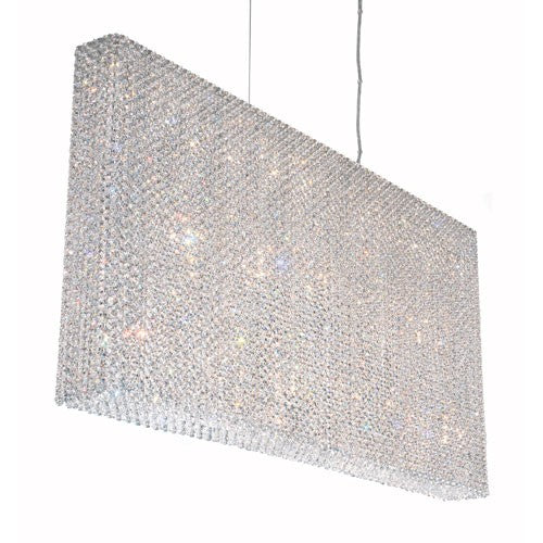 Stainless Steel 23-Light Clear Spectra Crystal Pendant