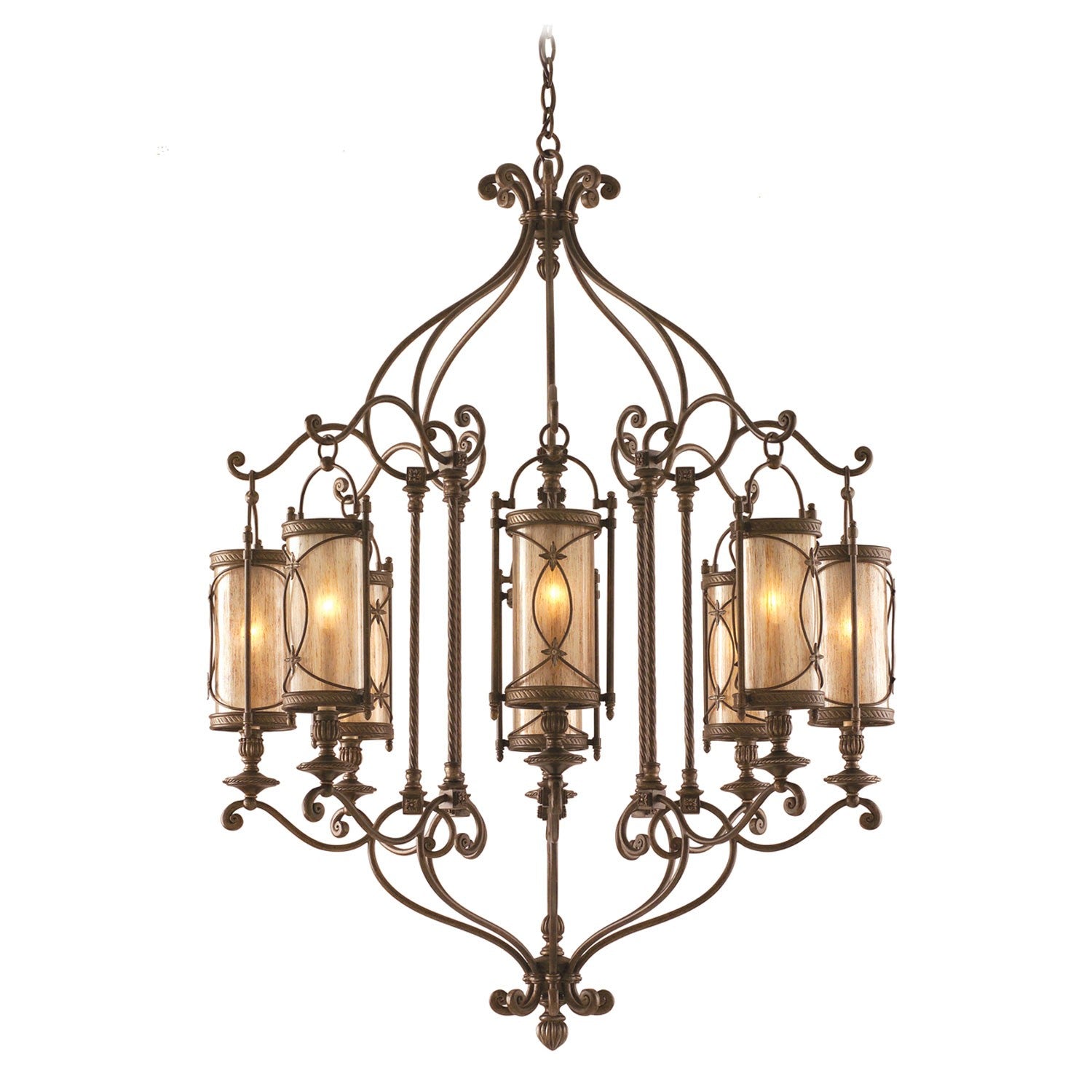 St. Moritz Bronze Eight-Light Chandelier