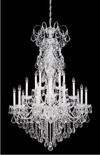 Silver 20-Light Clear Heritage Handcut 36W X Chandelier