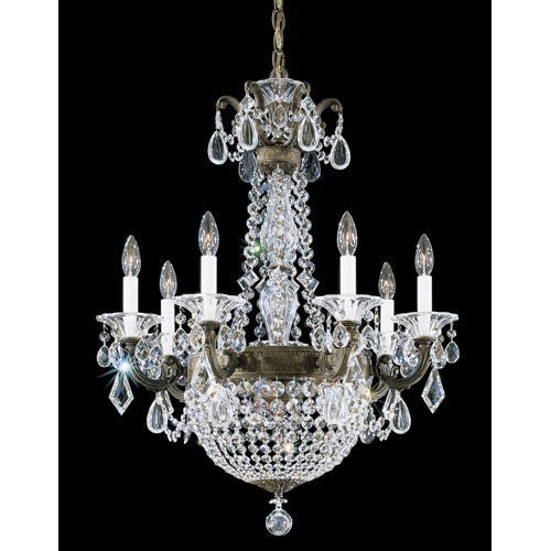 La Scala Bronze Umber Nine-Light Clear Chandelier