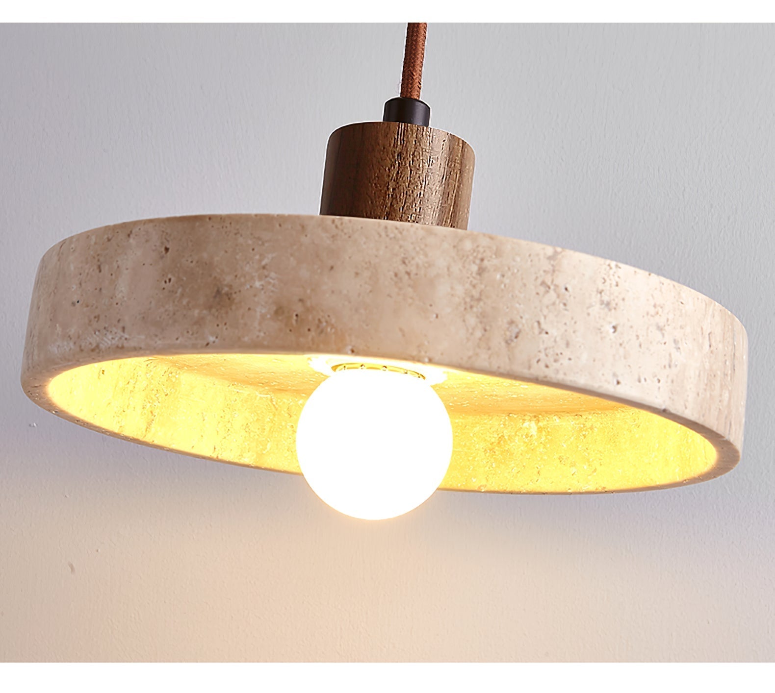 Piedra Travertine Pendant Light detail view 2