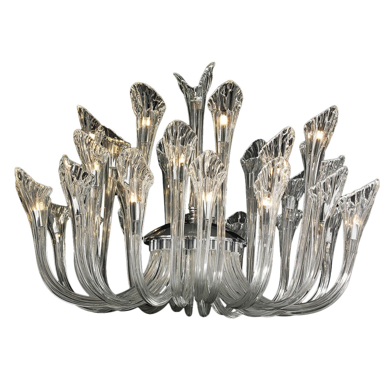 Polished Chrome Thirty-Two-Light Chandelier