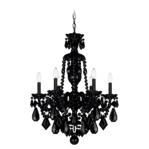 Hamilton Jet Black Six-Light Jet Black Chandelier