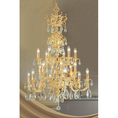 Princeton 24K Gold-Plated Eighteen-Light Chandelier