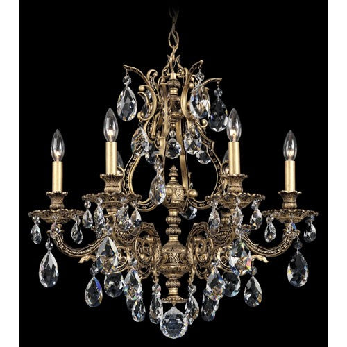 Sophia Florentine Bronze Six-Light Clear 24W Chandelier