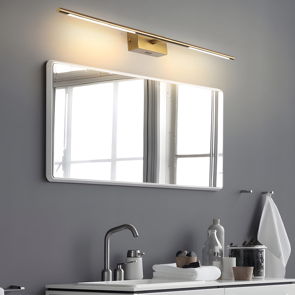 Contemporary Gold LED Bathroom Vanity, detail angle 4, Tianguang Select