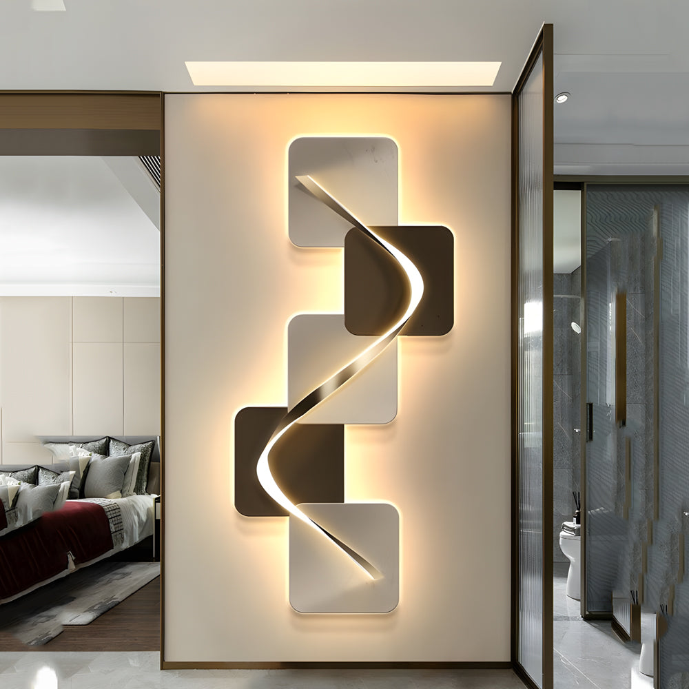 Crystal Geometric LED Wall Art Light USB Wall Painting