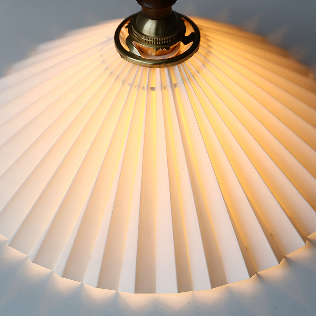Classic Pleated Shaped LED White Nordic Chandelier