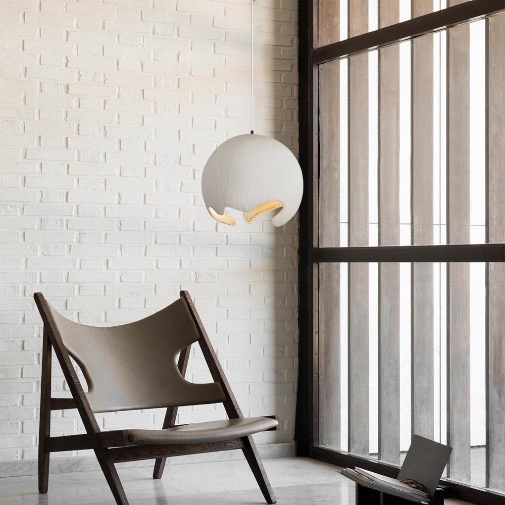 Irregular Ball Creative Ins Creamy White Chandelier