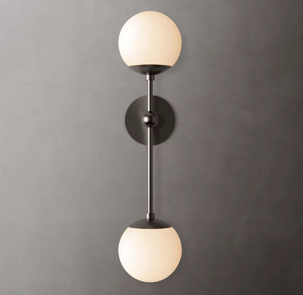 Cirque Double Wall Light, Bedroom Wall Sconce, detail 9