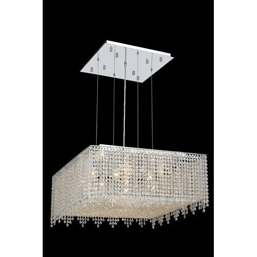 Moda Square Lace Chrome Thirteen-Light 26-Inch Pendant