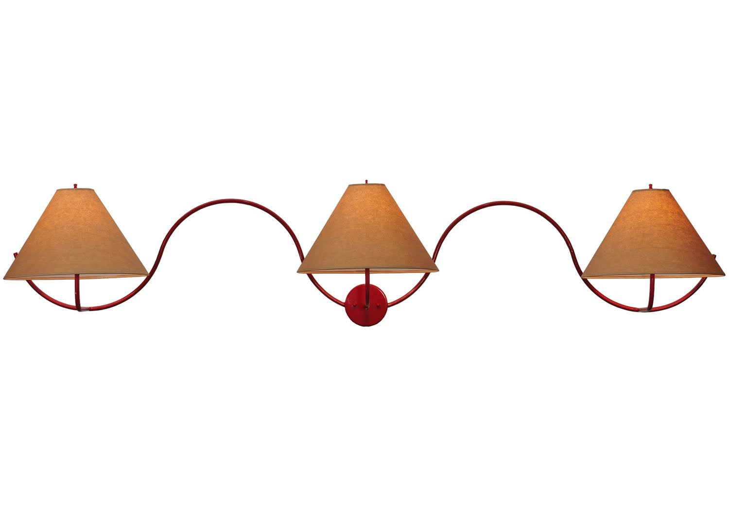 Soundwave 3-Light 17.00" Ruby Red Wall Sconce front view