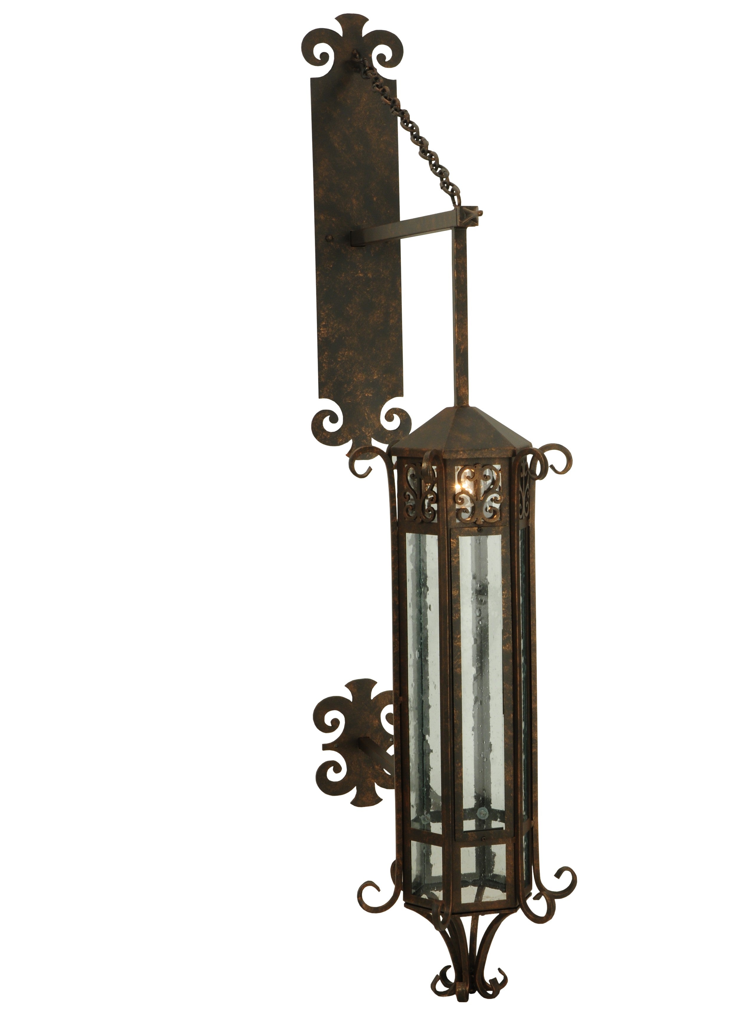 Caprice 1-Light 60.00" Gilded Tobacco Wall Sconce front view