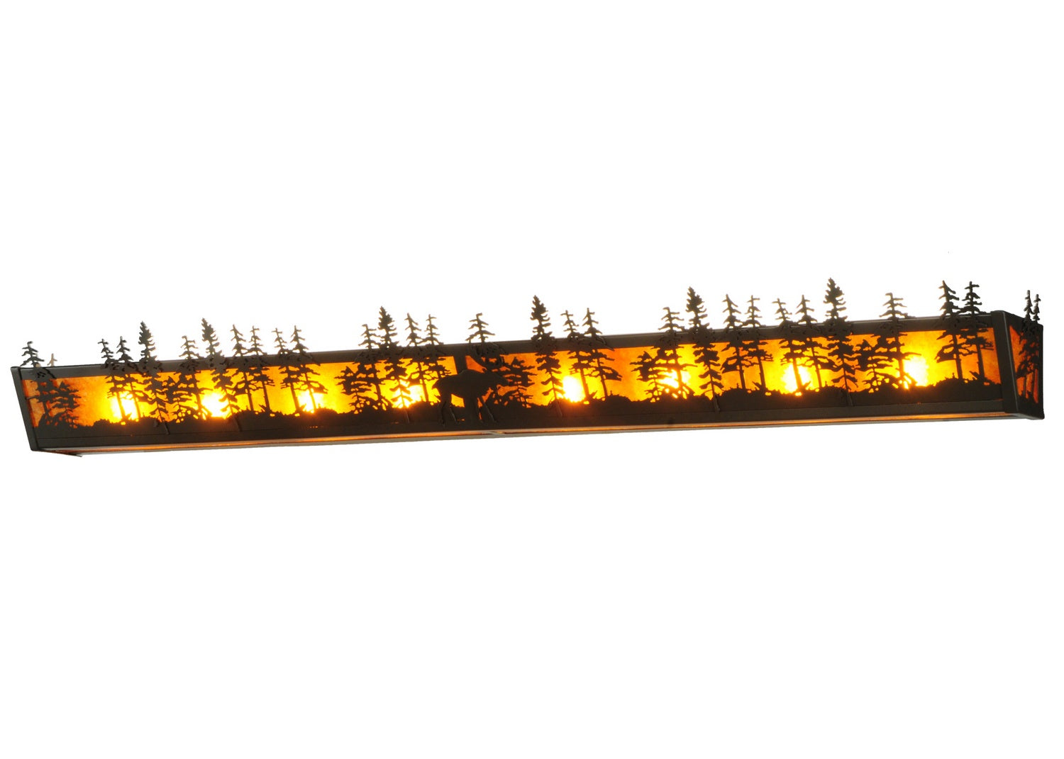 Tall Pines 58 Inch 8-Light 7.00" Timeless Bronze Wall Sconce front view