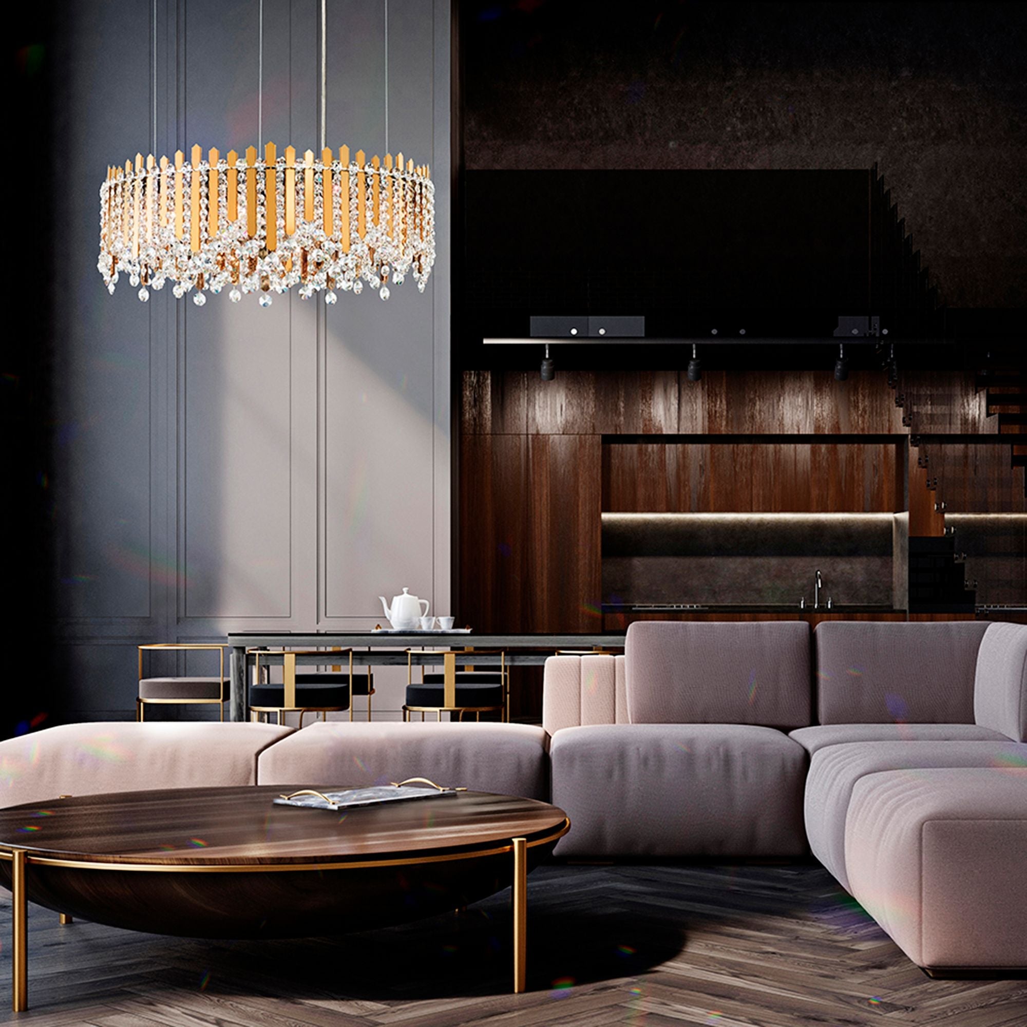 Chatter 8.5"H X 12-Light Crystal Chandelier