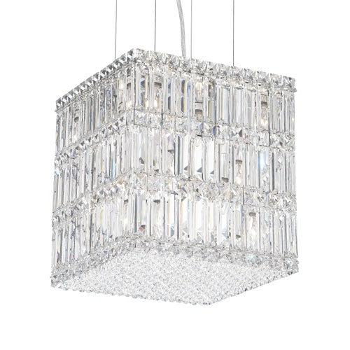 Stainless Steel 13-Light Clear Spectra Crystal Pendant