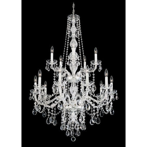 Silver 15-Light Clear Heritage Handcut 32W X Chandelier