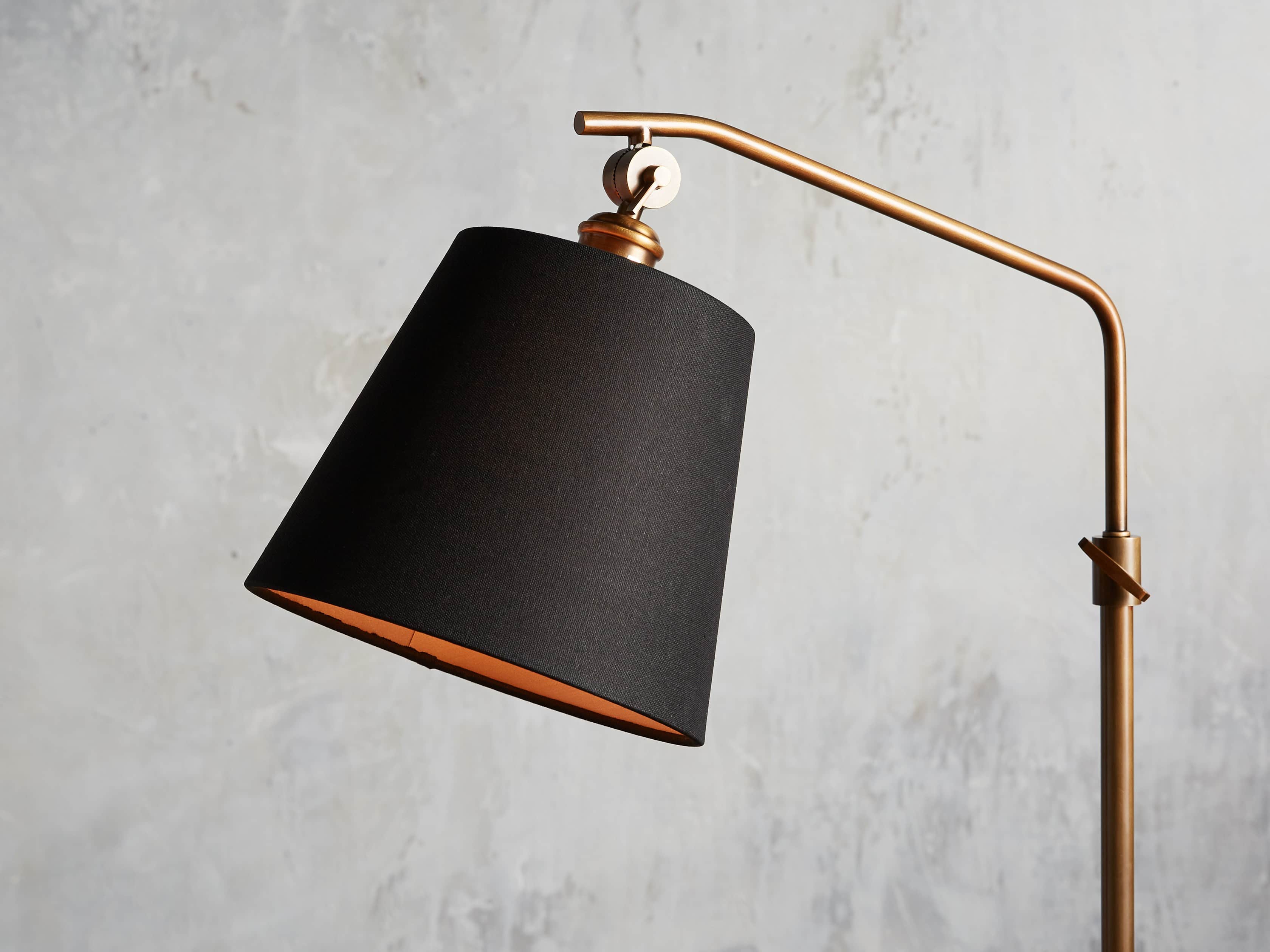 Kellen Antiqued Brass Floor Lamp