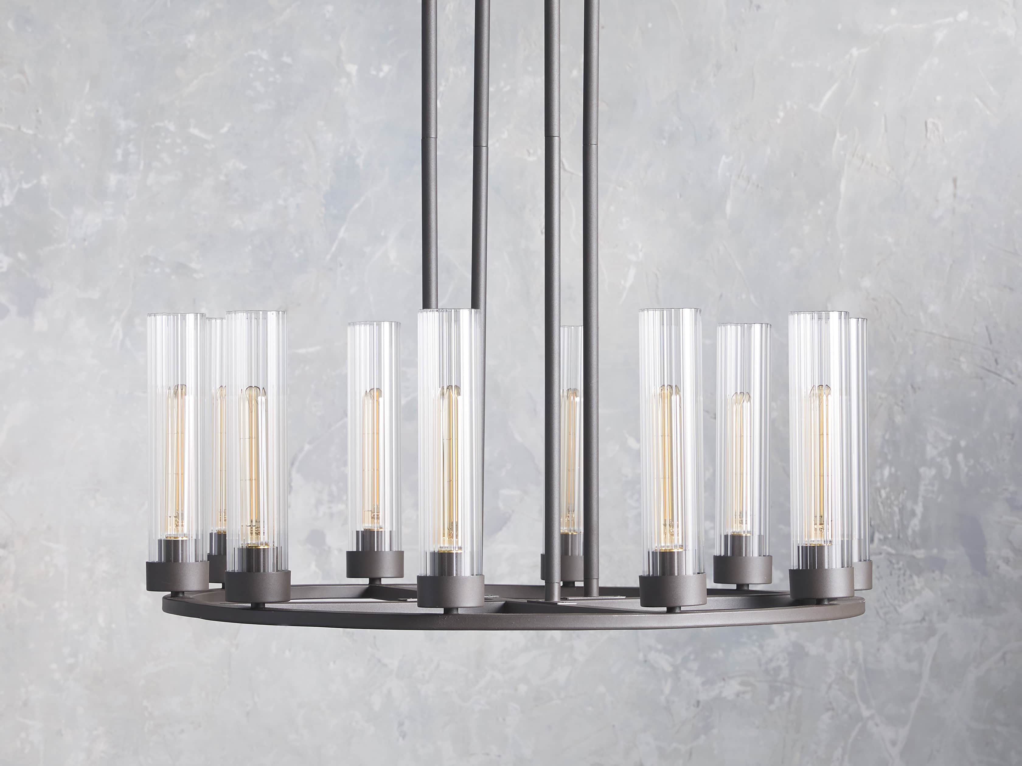 Chandelier detail image with finish, structure, and proportion visible