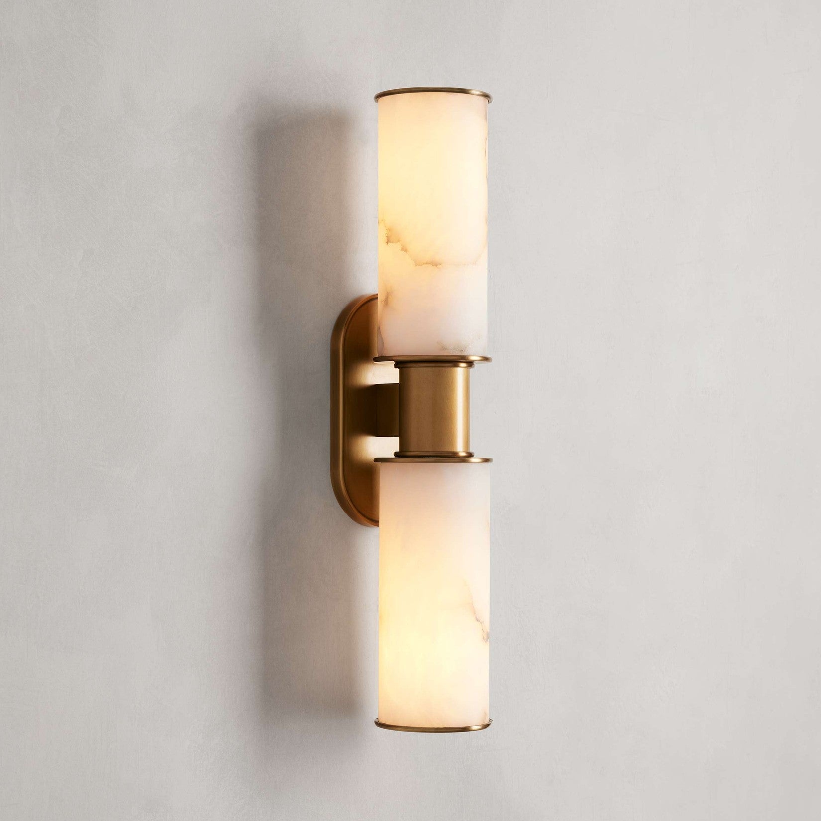 Harlin Double Sconce in Alabaster