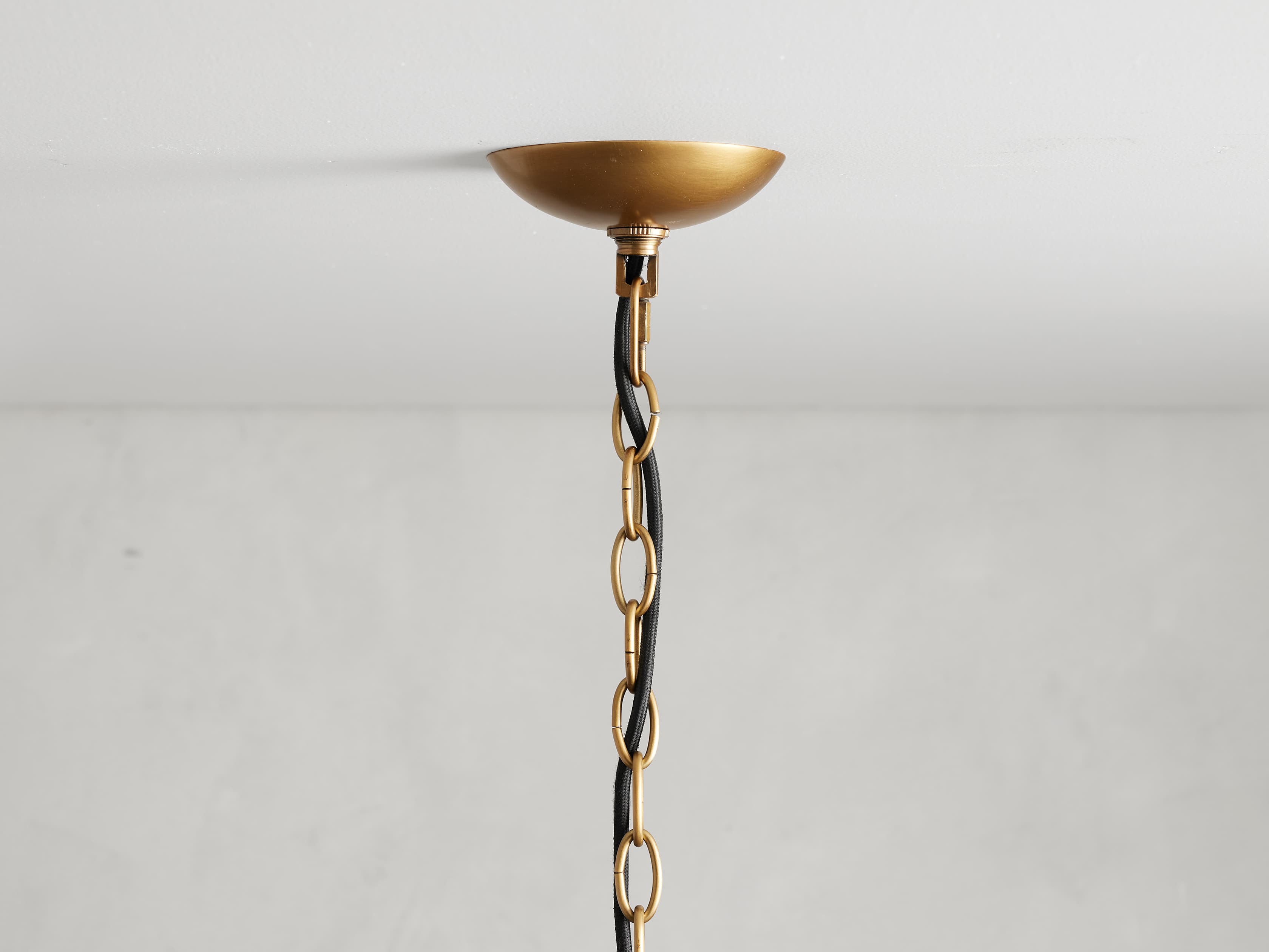 Close-up angle of Adela Chandelier showing form and material detail