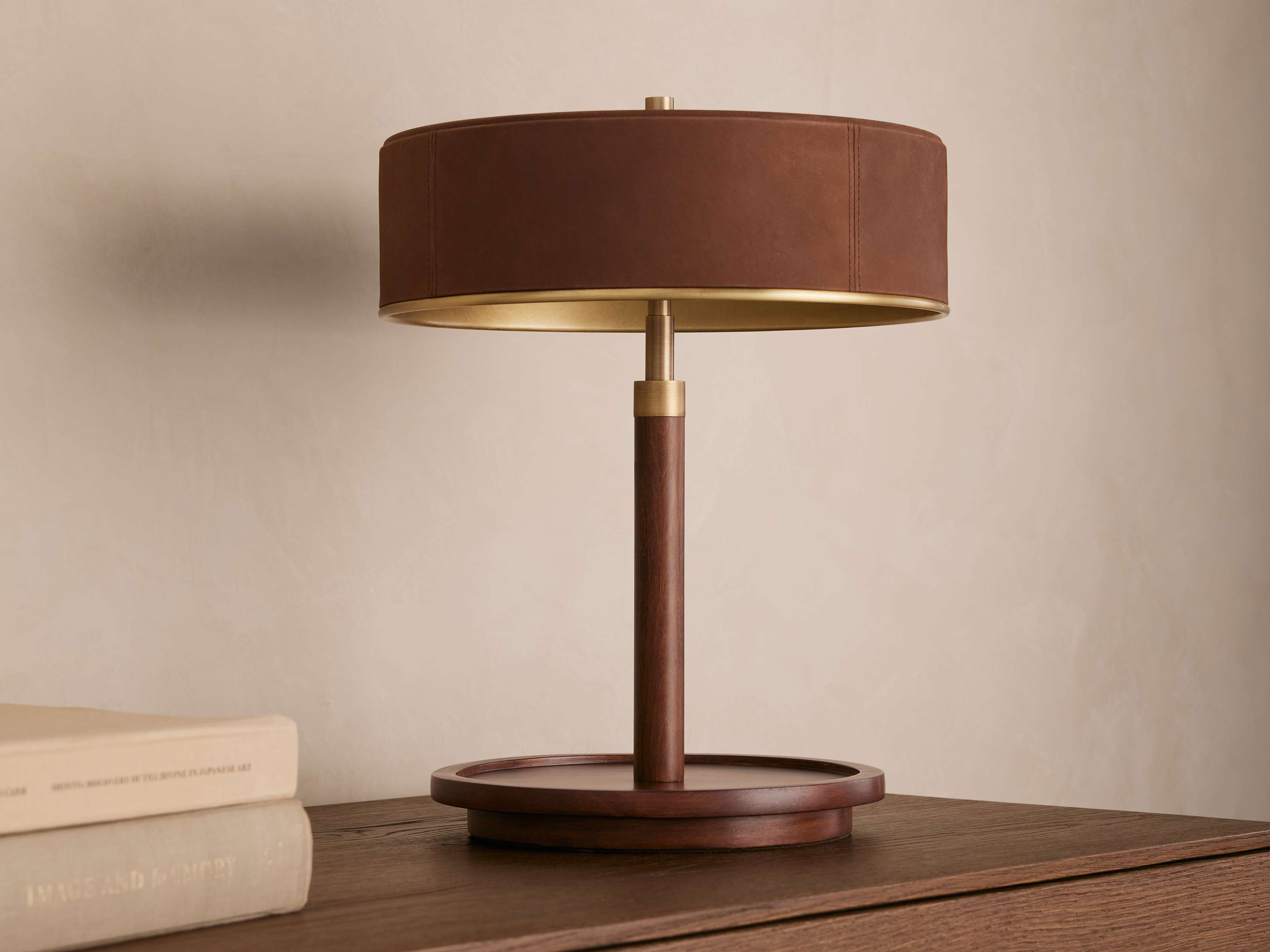 Close-up angle of Anakin Table Lamp showing form and material detail