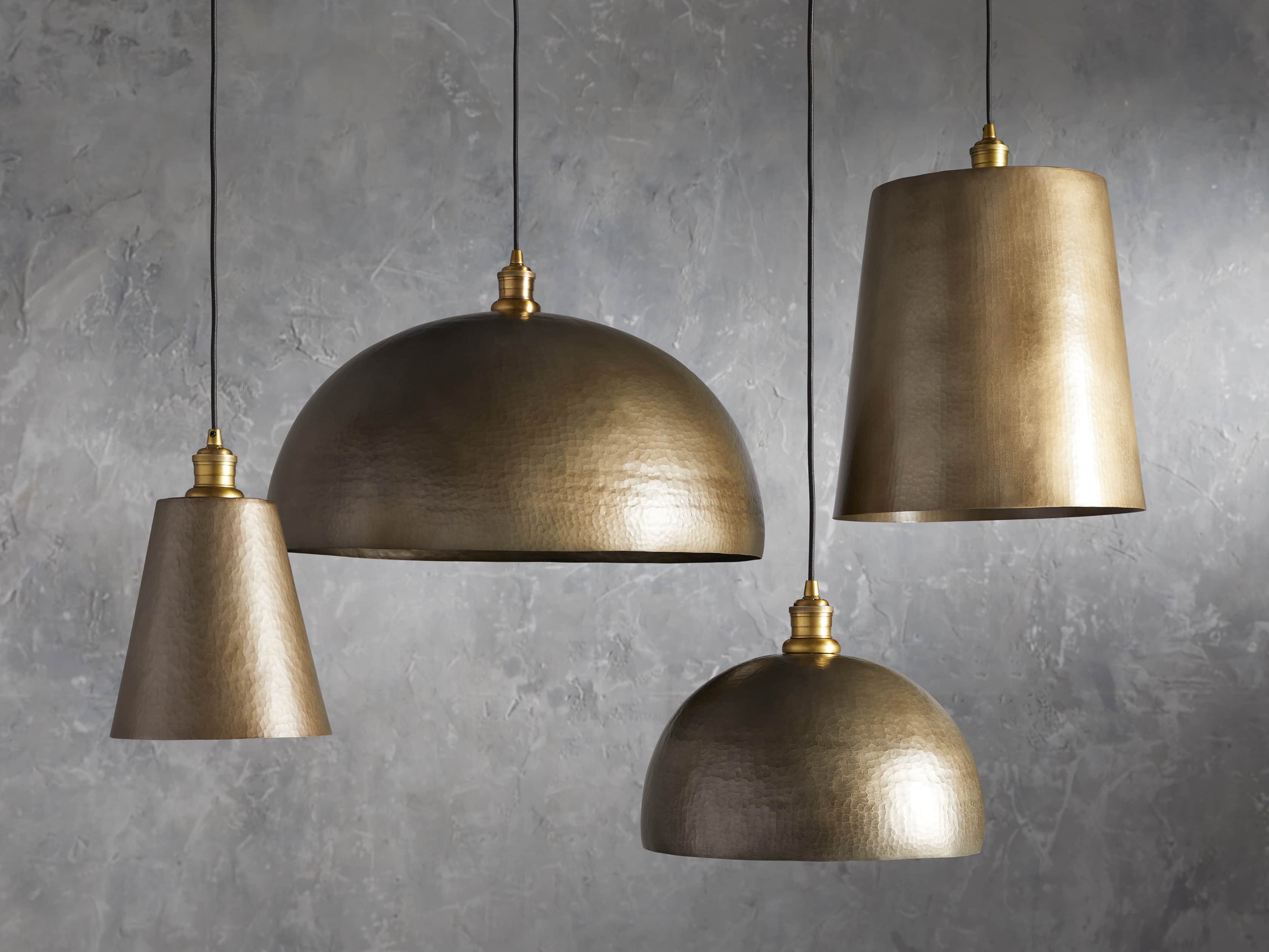 Recycled Metal Dome Pendant