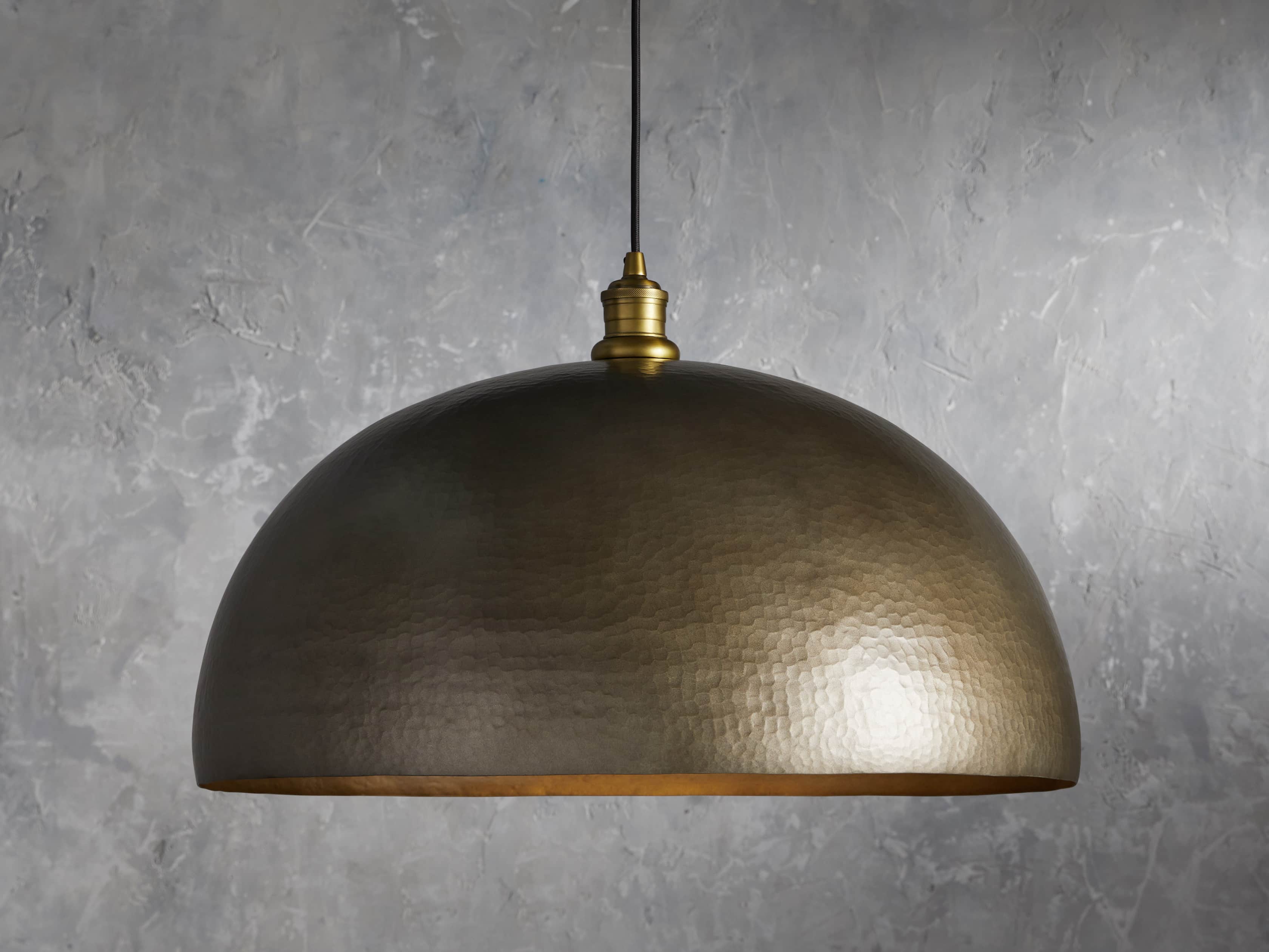 Recycled Metal Dome Pendant