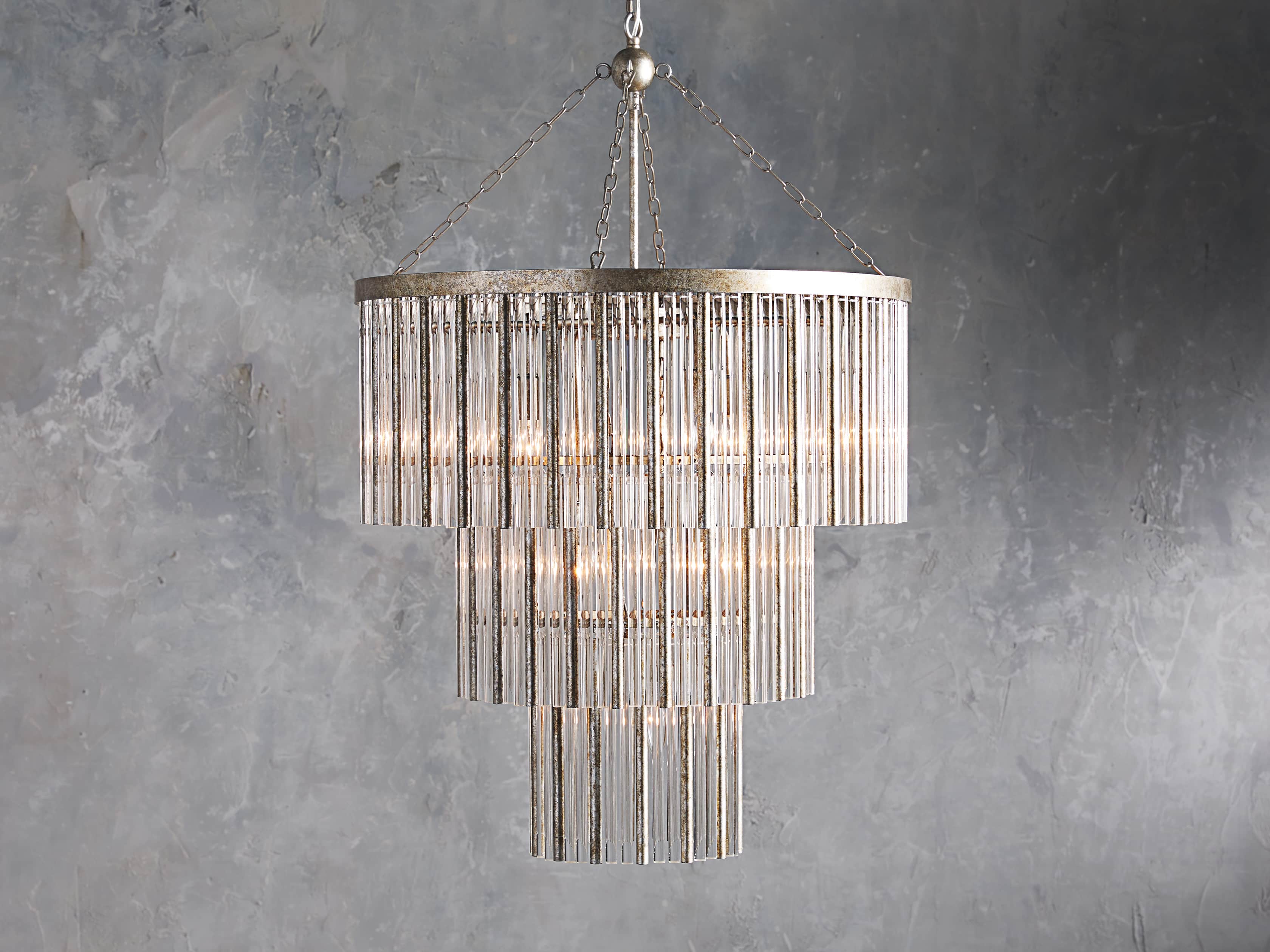glass chandelier shown as a main product image for dining rooms
