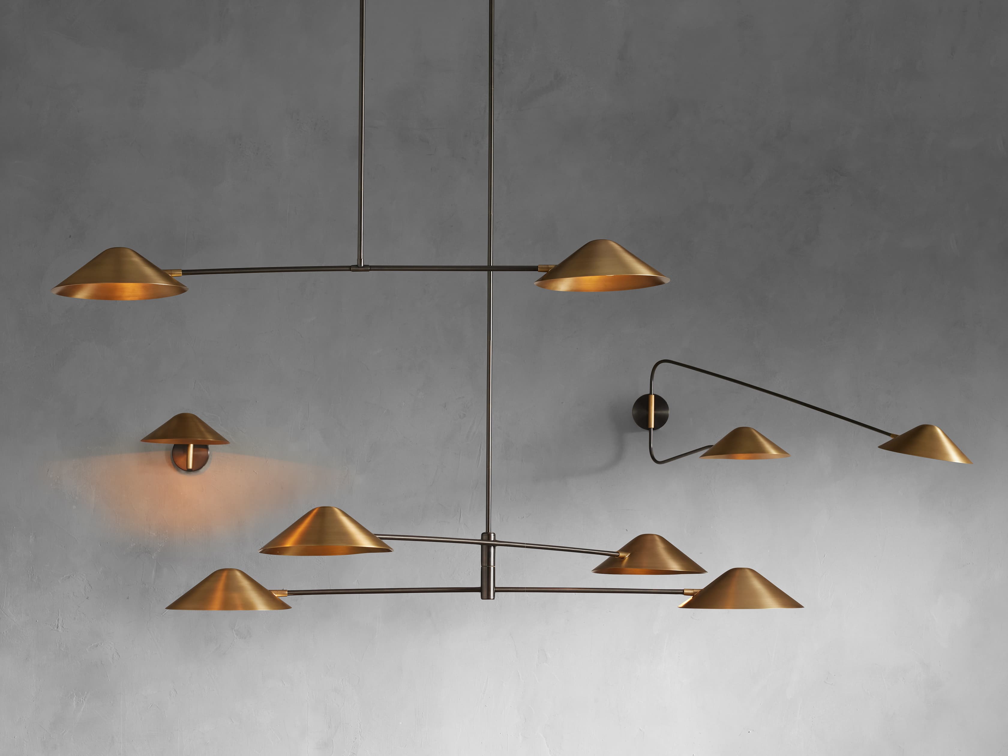 Simms Long Arm Double Sconce