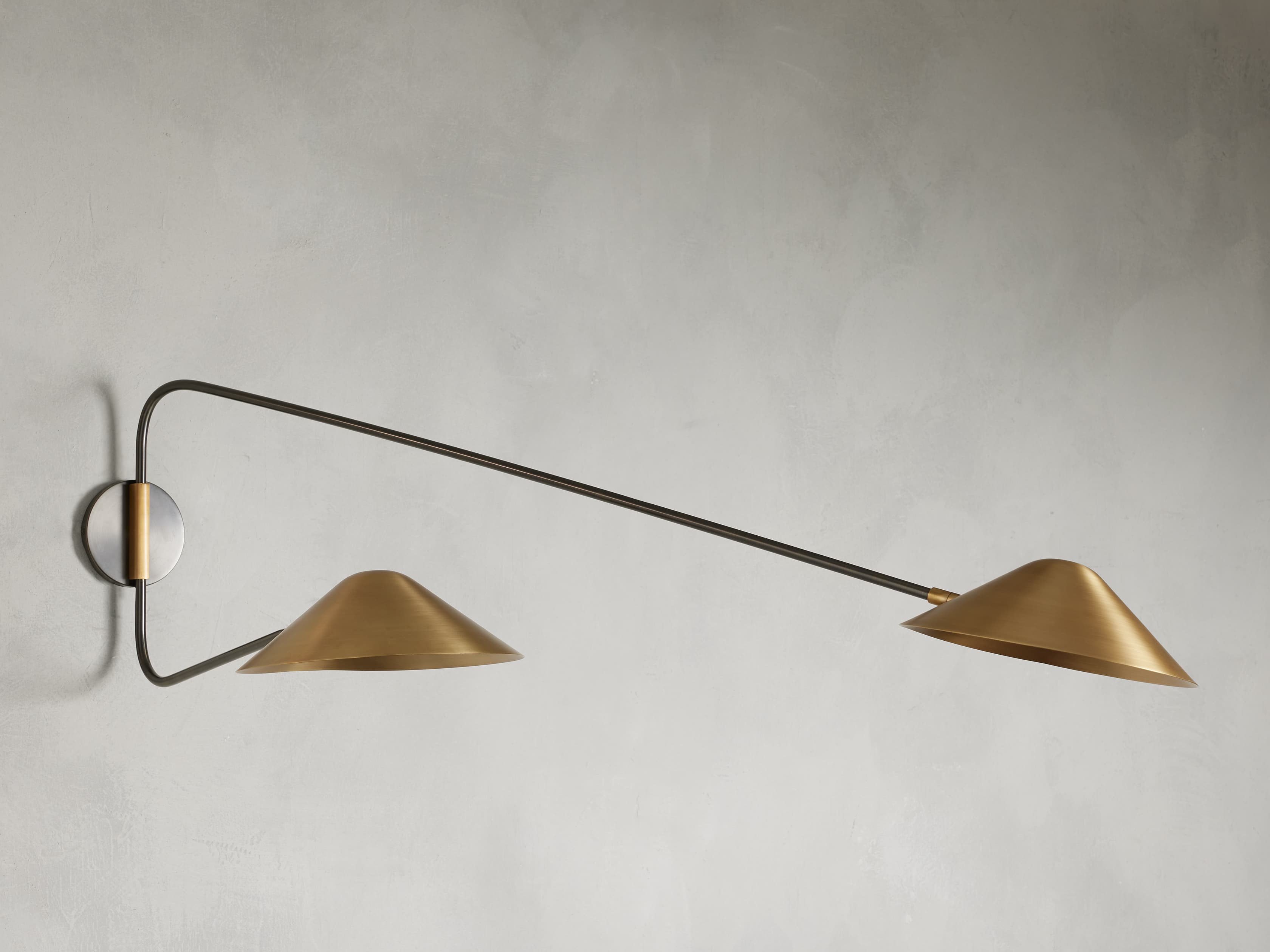 Simms Long Arm Double Sconce