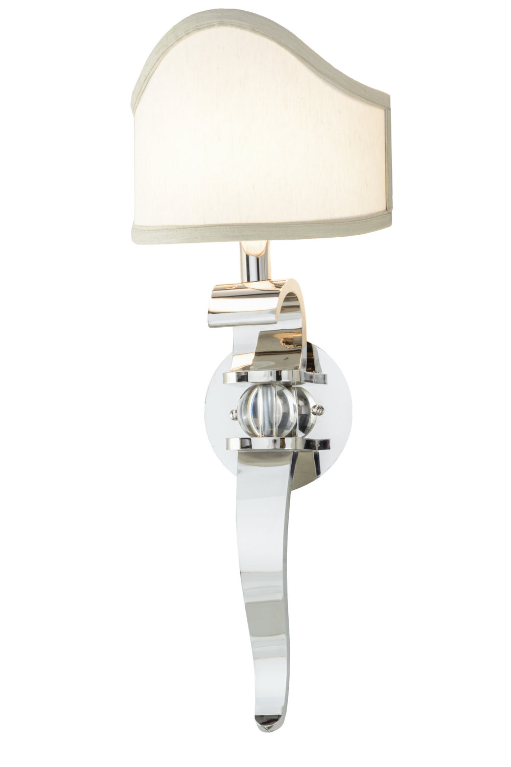 Helena 1-Light 22.00" Polished Nickel Wall Sconce front view