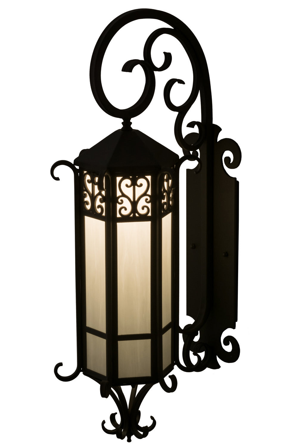 Caprice 1-Light 37.00" Solar Black Wall Sconce front view