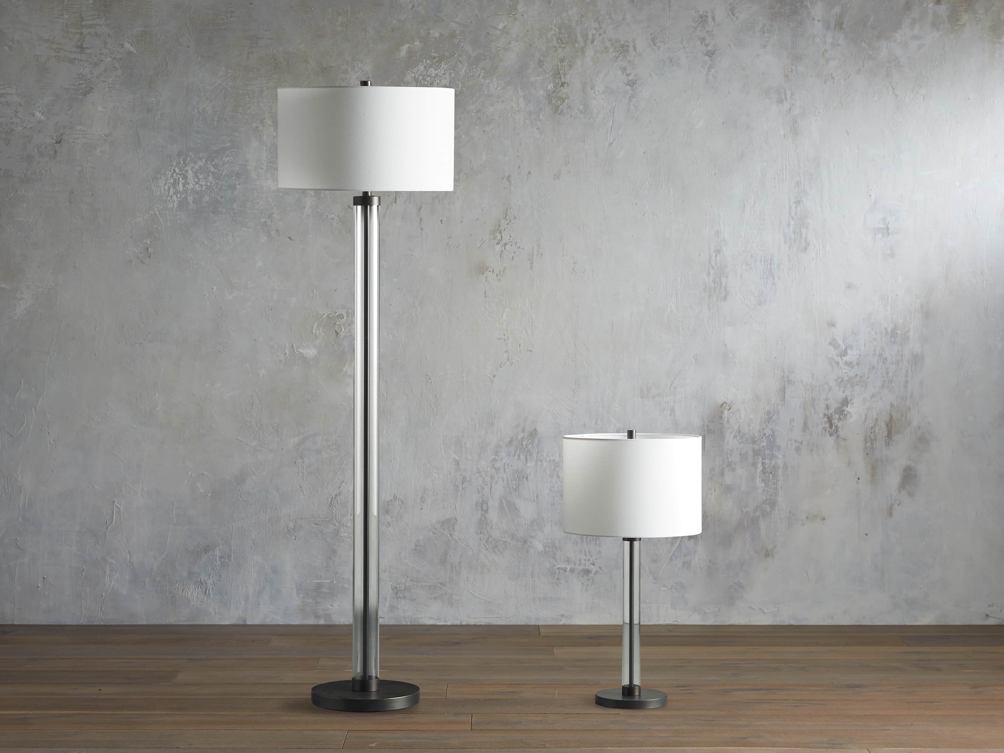 Glass Column Floor Lamp
