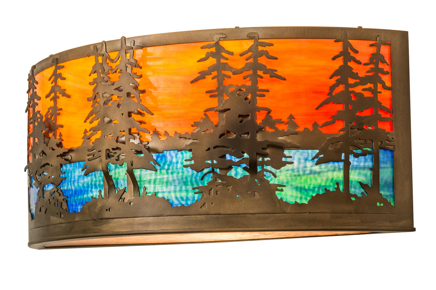 Tall Pines 2-Light 12.00" Antique Copper Wall Sconce front view