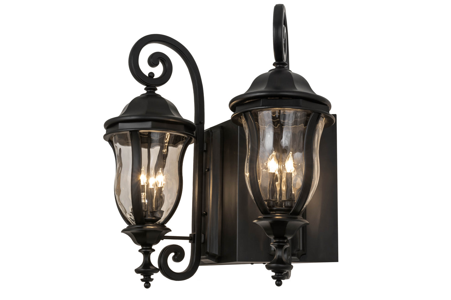 Monticello 8-Light 35.50" Black Wall Sconce front view