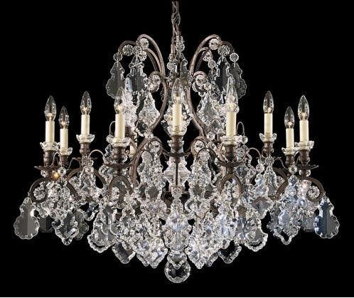 Gold 13-Light Clear Heritage Handcut Crystal Chandelier