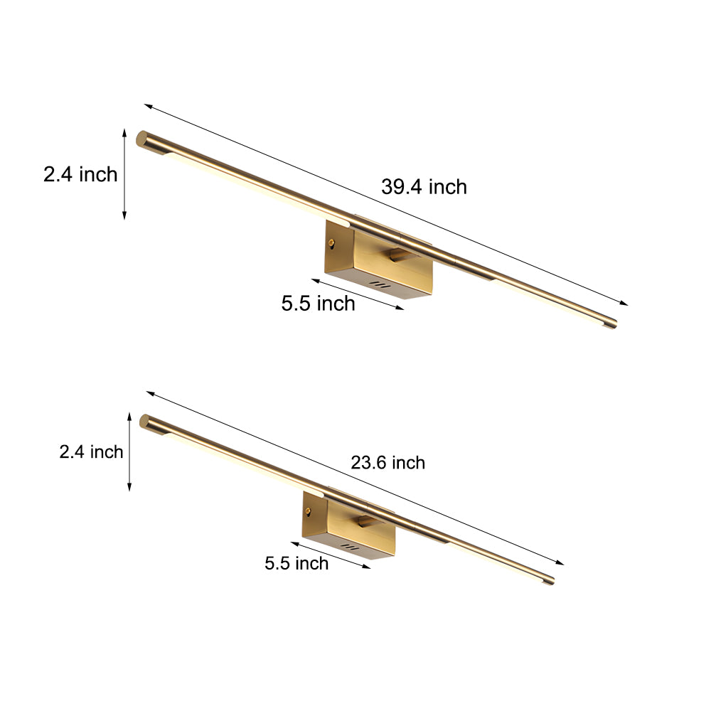 Contemporary Gold LED Bathroom Vanity, detail angle 5, Tianguang Select