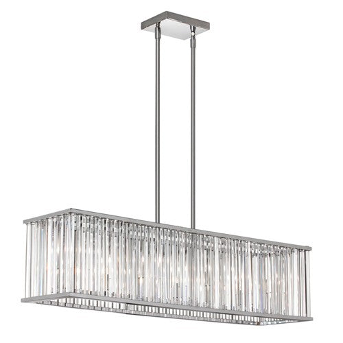 Seven-Light Horizontal Crystal Chandelier
