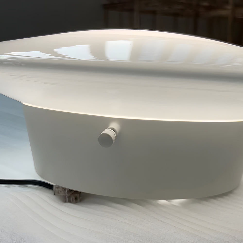 White Glass LED Flush Mount Ceiling Lamp for Bedroom