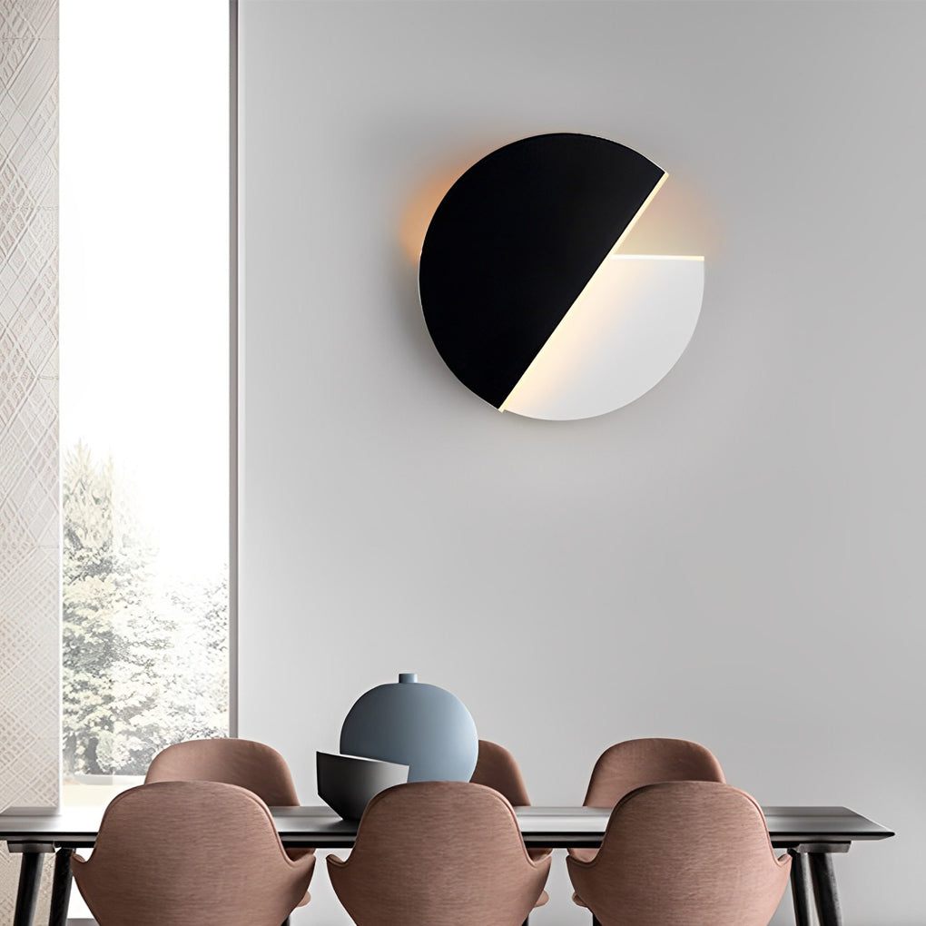 Creative Circular 350° Rotatable LED Black Nordic Wall Fixtures Lighting, wall light, main view, Tianguang Select