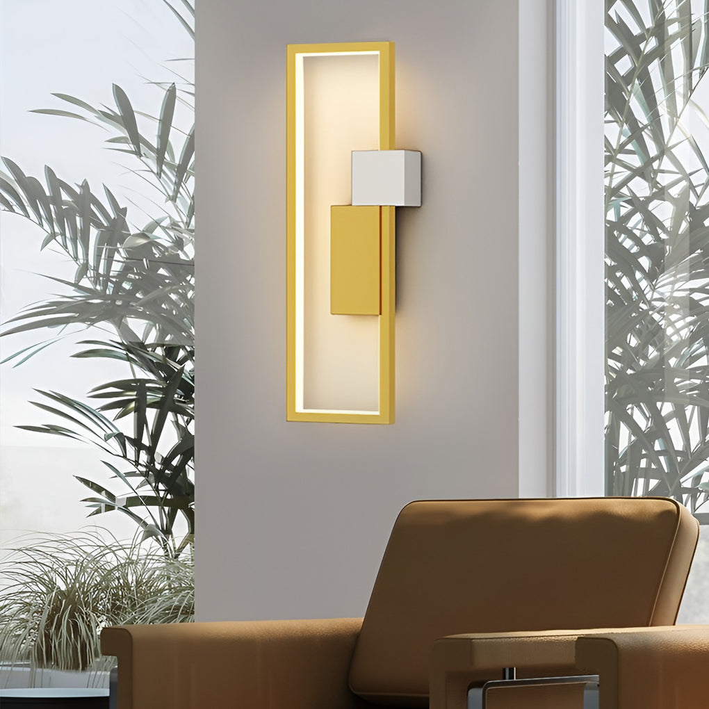 Rectangular Three-color Light LED Nordic Wall Sconce