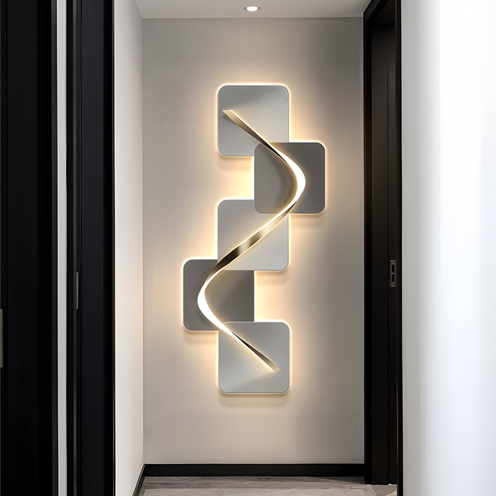 Crystal Geometric LED Wall Art Light USB Wall Painting